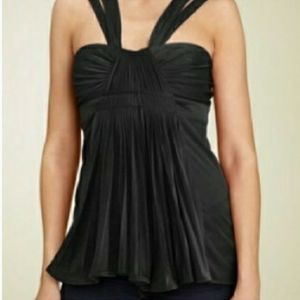 BCBGMAXAZRIA pleated neck top